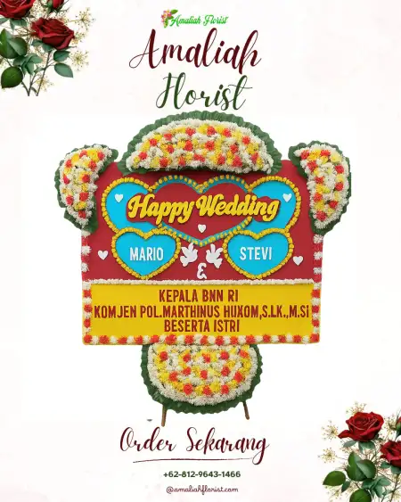 Papan Bunga Pernikahan Girimekar